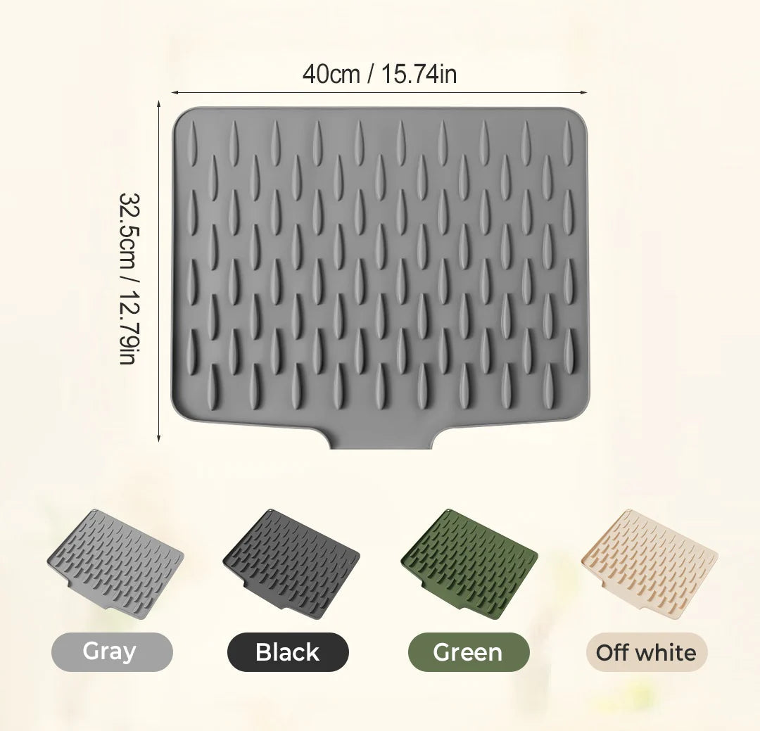 Tapis Égouttoir Silicone Antidérapant Anti-Débordement - Résistant Chaleur Jusqu'à 230°C Pour Cuisine Et Salle De Bain