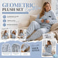 ⏳LAST DAY SALE 60% OFF!!🔥🍂 Embossed Geometric Plush Set – Timeless Comfort & Effortless Style For Every Occasion