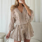 Casual Short V-Neck Lace Suit