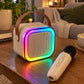 ⏳LAST DAY SALE ONLY ￡10.99!!✨🎵Mini Kids Karaoke Machine with Wireless Mics, Portable Bluetooth Speaker & RGB Dancing Lights, Fun Home Party Toy for Children🎤