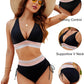 🩱Hot Sale 49% OFF👙High Waisted Tummy Control Color Block Bikini Sets