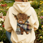 🐮 Hot Sale 50% OFF!!🎁Cute Highland Cow Print Fleece Lined Hooded Sweatshirt 🧥 Warm Cozy Winter Hoodie