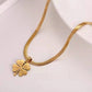 ✨Best Gift📿Gold Plated Lucky Clover Necklace🍀