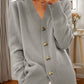 🌸Women's Casual Winter Plain Yarn Buttoned Cardigan