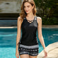 ⏰LAST DAY 60% OFF👙🌊Women's Tummy Control Tankini Set with Built-In Bra – Flattering Boho Swimwear with Shorts🔥