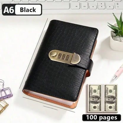 🥳LAST DAY SPECIAL PRICE ￡8.99💞A6 PU Leather Currency Collectors Album With Password Lock, 100 Transparent Pockets Banknote Binder, Durable Bank Note Collection Book for Paper Money Collecting & Gift🎁