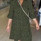 🌺Summer Hot Sale 50% OFF💜Women's Trendy Leopard Print V-Neck Loose Fit Dress