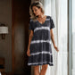 🌺Summer Hot Sale 60% OFF💐Tie-dye Striped Short-sleeved Loose T-shirt Dress