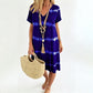🌺Summer Hot Sale 60% OFF💐Tie-dye Striped Short-sleeved Loose T-shirt Dress
