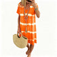 🌺Summer Hot Sale 60% OFF💐Tie-dye Striped Short-sleeved Loose T-shirt Dress