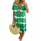 🌺Summer Hot Sale 60% OFF💐Tie-dye Striped Short-sleeved Loose T-shirt Dress