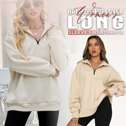 🎁Hot Sale 49% OFF⏳Women's Half Zip Pullover Long Sleeve Sweatshirts