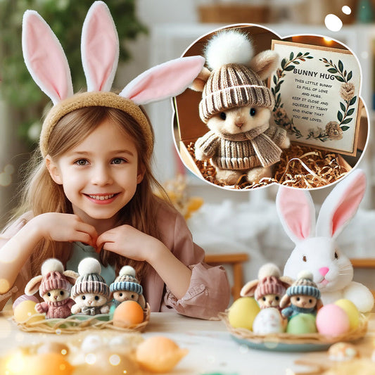 💖Easter Big Promotion :BUY 3 GET 1 FREE🔥Handmade Mini Bunny Hug Cute Easter Gift🐇