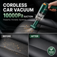 ⏳LAST DAY SALE 50% OFF !!📢 ⏰ Cordless Car Vacuum – 10000Pa Suction & 4000mAh Battery 🚗