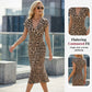 👗New Arrival 60% OFF!🥰Women's V-Neck Leopard Print Dress