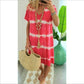 🌺Summer Hot Sale 60% OFF💐Tie-dye Striped Short-sleeved Loose T-shirt Dress