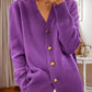 🌸Women's Casual Winter Plain Yarn Buttoned Cardigan