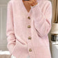 🌸Women's Casual Winter Plain Yarn Buttoned Cardigan