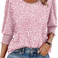 ⏰Limited Time Sale 50% OFF🏖️Women Dressy Casual 3/4 Length Sleeve Blouses with Smocked Cuffs