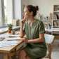 🌺Summer Hot Sale 50% OFF💐🥳Women's V-Neck Tunic Dress – Relaxed Fit, Pockets & Breathable