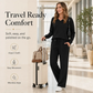 🔥Limited Time 50% OFF🔥Women’s 2‑Piece Casual Outfit Set, V‑Neck Long‑Sleeve Top & Wide‑Leg Pants Tracksuit Sweatsuit