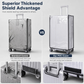 ⏳LAST DAY SALE 50% OFF!🧳 Clear Waterproof Luggage Cover, Transparent Anti-Scratch Dustproof Suitcase Protector, Fits 22/24/26/28 Inch Suitcases