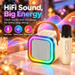 ⏳LAST DAY SALE ONLY ￡10.99!!✨🎵Mini Kids Karaoke Machine with Wireless Mics, Portable Bluetooth Speaker & RGB Dancing Lights, Fun Home Party Toy for Children🎤