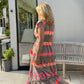🏵️Summer Hot Sale 50% OFF💕Women's Loose V-Neck Vintage Stripe Pattern Sleeveless Dress