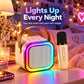 ⏳LAST DAY SALE ONLY ￡10.99!!✨🎵Mini Kids Karaoke Machine with Wireless Mics, Portable Bluetooth Speaker & RGB Dancing Lights, Fun Home Party Toy for Children🎤