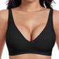 🏆 Hot Sale - 60% OFF 💕 Jelly Wireless Womens Comfortable Wireless Bras∣Push Up Bralettes∣Seamless Tshirts Bras∣Deep V