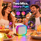 ⏳LAST DAY SALE ONLY ￡10.99!!✨🎵Mini Kids Karaoke Machine with Wireless Mics, Portable Bluetooth Speaker & RGB Dancing Lights, Fun Home Party Toy for Children🎤