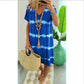 🌺Summer Hot Sale 60% OFF💐Tie-dye Striped Short-sleeved Loose T-shirt Dress