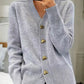 🌸Women's Casual Winter Plain Yarn Buttoned Cardigan