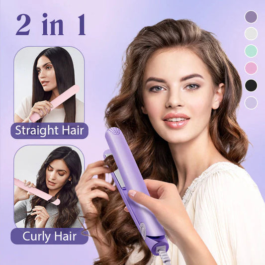 💝2-in-1 Mini Curling Wand & Flat Iron Hair Straightener✈️Free Shipping