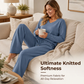 🔥Limited Time 50% OFF🔥Women’s 2‑Piece Casual Outfit Set, V‑Neck Long‑Sleeve Top & Wide‑Leg Pants Tracksuit Sweatsuit