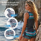 ⏰LAST DAY 60% OFF👙🌊Women's Tummy Control Tankini Set with Built-In Bra – Flattering Boho Swimwear with Shorts🔥