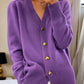 🌸Women's Casual Winter Plain Yarn Buttoned Cardigan