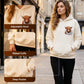 🐮 Hot Sale 50% OFF!!🎁Cute Highland Cow Print Fleece Lined Hooded Sweatshirt 🧥 Warm Cozy Winter Hoodie