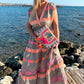 🏵️Summer Hot Sale 50% OFF💕Women's Loose V-Neck Vintage Stripe Pattern Sleeveless Dress
