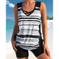 ⏰LAST DAY 60% OFF👙🌊Women's Tummy Control Tankini Set with Built-In Bra – Flattering Boho Swimwear with Shorts🔥
