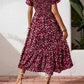 🌈Summer Hot Sale 60% OFF!✨Square Neck Floral Midi Dress – Smocked Bodice, Flowy Tiered Skirt, Romantic🌸