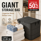 🔥Hot Sale 50% OFF🔥Giant Foldable Storage Bag with Lid, Large Capacity Fabric Organizer Bin for Clothes Bedding Blankets 🏠