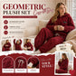 ⏳LAST DAY SALE 60% OFF!!🔥🍂 Embossed Geometric Plush Set – Timeless Comfort & Effortless Style For Every Occasion