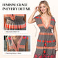🏵️Summer Hot Sale 50% OFF💕Women's Loose V-Neck Vintage Stripe Pattern Sleeveless Dress