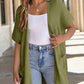 ⏰🍂Early Autumn Sales 50% OFF🔥Women's Short Sleeve Pleated Lightweight Open Front Cardigan