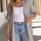 ⏰🍂Early Autumn Sales 50% OFF🔥Women's Short Sleeve Pleated Lightweight Open Front Cardigan