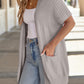 ⏰🍂Early Autumn Sales 50% OFF🔥Women's Short Sleeve Pleated Lightweight Open Front Cardigan