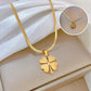 ✨Best Gift📿Gold Plated Lucky Clover Necklace🍀