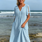 🎉This week's Special Sales - 50% OFF💃Women's Elegant V-Neck Hollow-Out Solid Dress