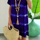 🌺Summer Hot Sale 60% OFF💐Tie-dye Striped Short-sleeved Loose T-shirt Dress